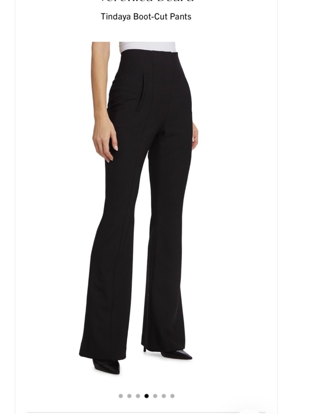 Veronica Beard Black High-Rise Flare Pants